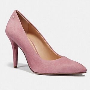 ▶️ Coach ◀️ Addie Pink Suede Pumps